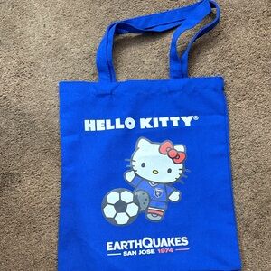 Hello Kitty Blue Tote with White and Red Accents